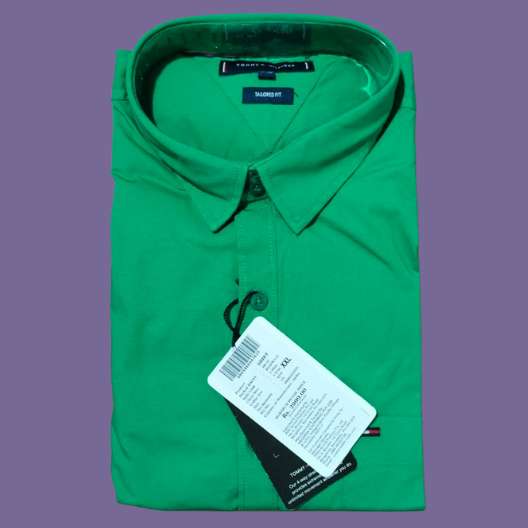 Green Men Casual Shirt Egyptian Cotton